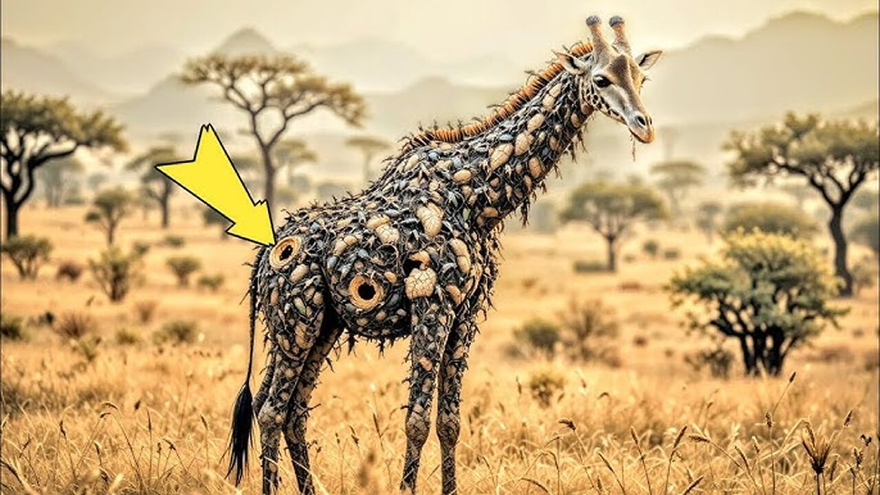Giraffe Injured in Frenzied Attack by Millions of Honey Bees – Shocking Wildlife Encounter"