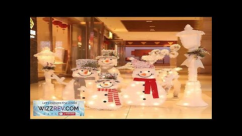 Christmas Home Decor Accessories White Snowman Fawn Elk with LED Lights Deer Review