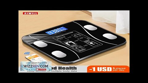 AIWILL HOT Bathroom Scales LED Screen Body Grease Electronic Weight Scale Body Review