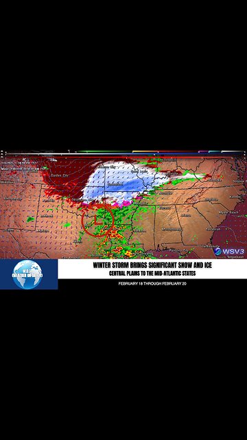 🌨️ Major Snow & Ice Threat: Central Plains to Mid-Atlantic! 2/17/25 #shorts #weather