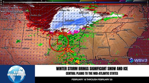 🌨️ Major Snow & Ice Threat: Central Plains to Mid-Atlantic! 2/17/25 #shorts #weather