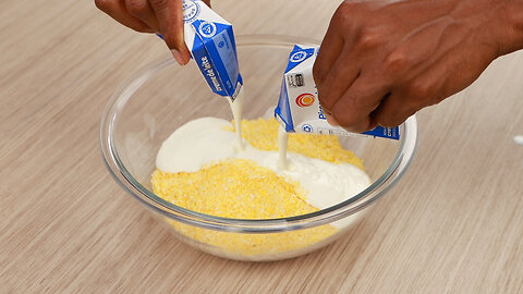 I added heavy cream to the cornmeal flakes and I was very surprised with the result!