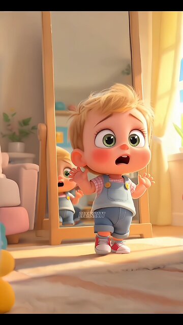 Kid thinks the mirror shows another kid