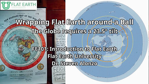 Wrapping the Flat Earth around a Ball, the Globe requires a 23.5° tilt