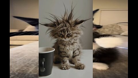 When you're still too small to drink coffee, but already fluffy enough to love it