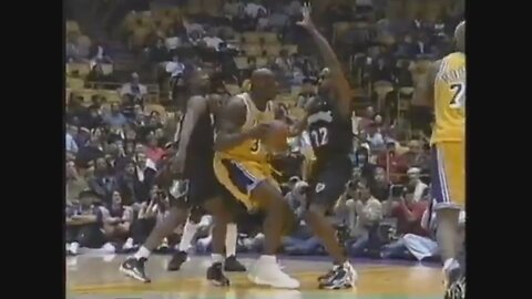 Shaquille O'Neal 25 Points 3 Blk Vs. Timberwolves, 1999.
