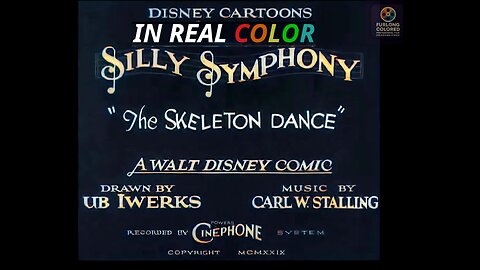 💀 Silly Symphony: The Skeleton Dance (1929) — Disney Short — In Real Color