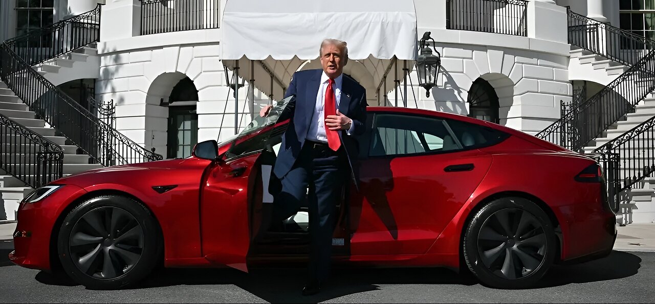 President Trump buy a New Tesla from the Billionaire Elon Musk in a Tremendous way.