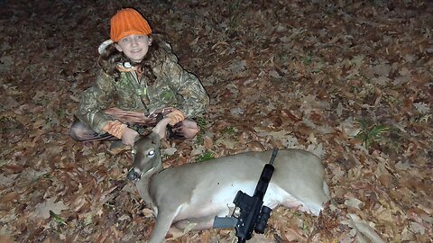 A raccoon and a deer. '25-'26 Deer Season.