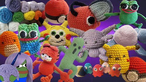 Crocheting peepo keychains