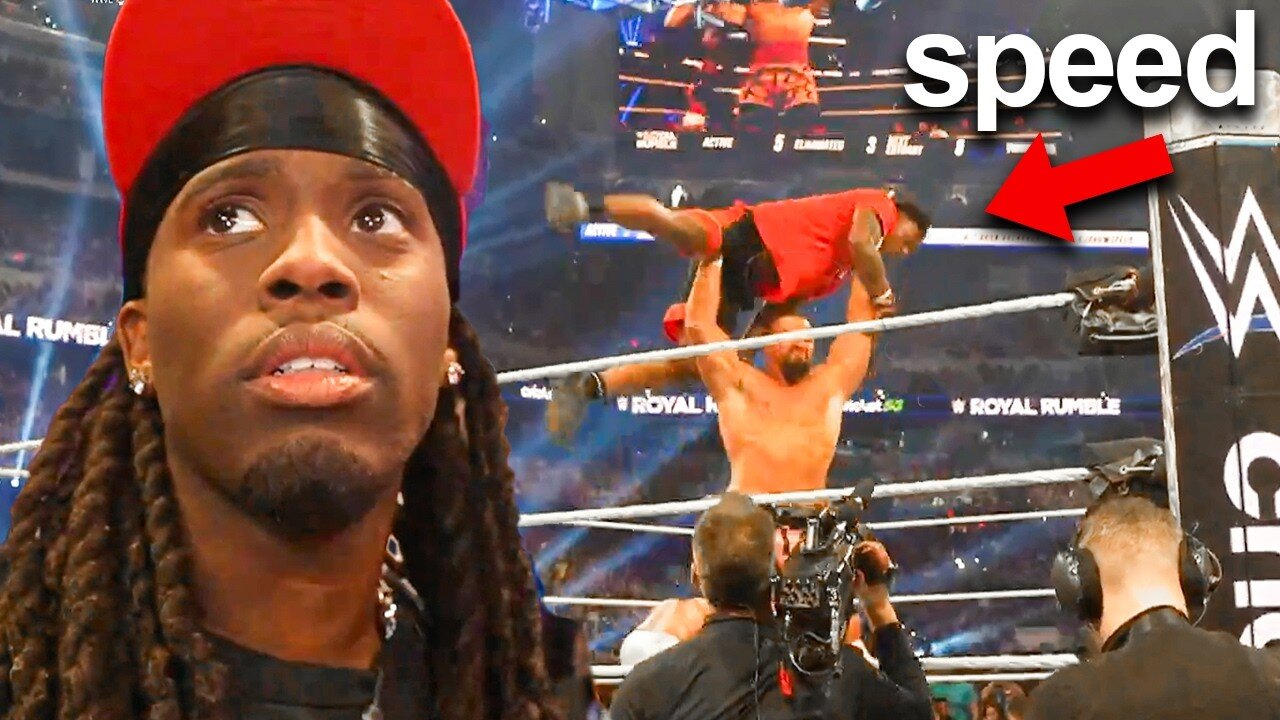 Kai Cenat Reacts to IShowSpeed In The WWE Royal Rumble