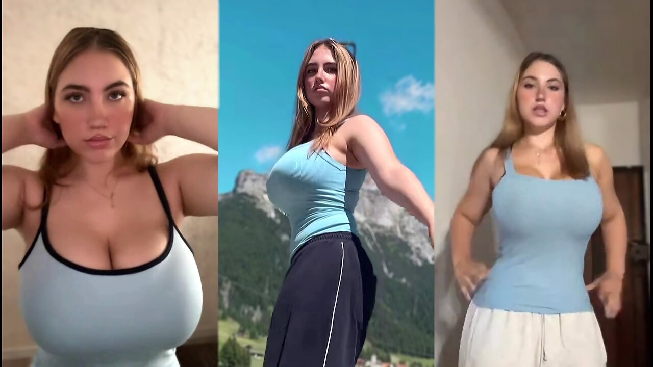 Amazing blue tops by shapely tiktoker Chiri Francesca