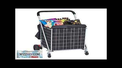 VEVOR Folding Shopping Cart 200 lbs Max Load Capacity Grocery Utility Cart Review