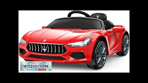 12V Licensed Maserati Kids Ride On Car w/Parent Remote Control Spring Suspension Review