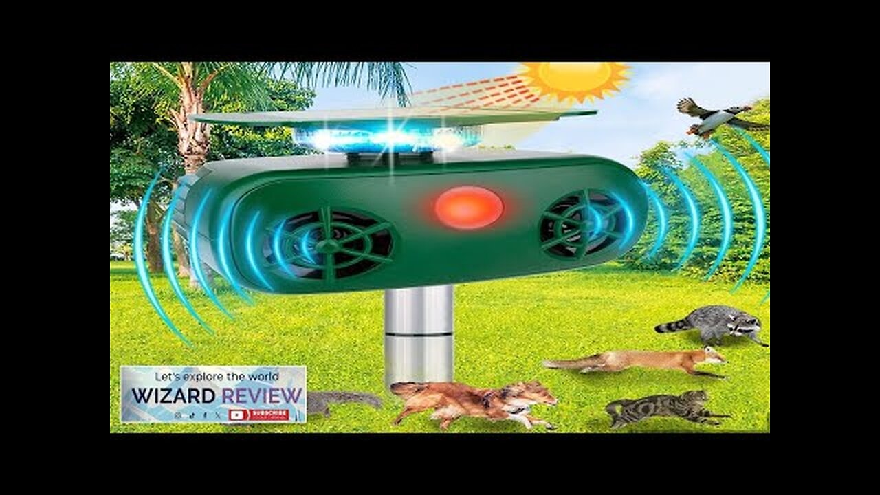 Ultrasonic Animal Repeller 5 Modes Solar Powered Animal Deterrent Waterproof Repellent Review