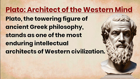 Plato || Architect of the Western Mind || The Man Behind the Shadows