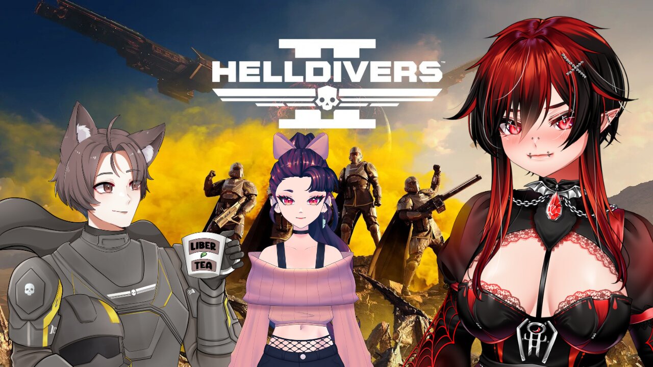 Helldivers 2 w/ @wulfderstark5551 @ElethiaNightraven | Goth Vampire Femboy Vtuber
