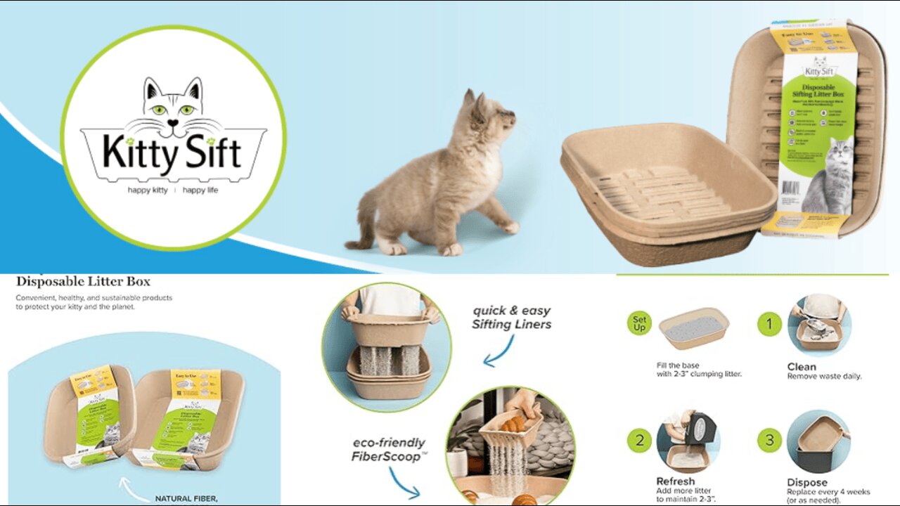 Kitty Sift 6-Pack Disposable Cat Litter Box