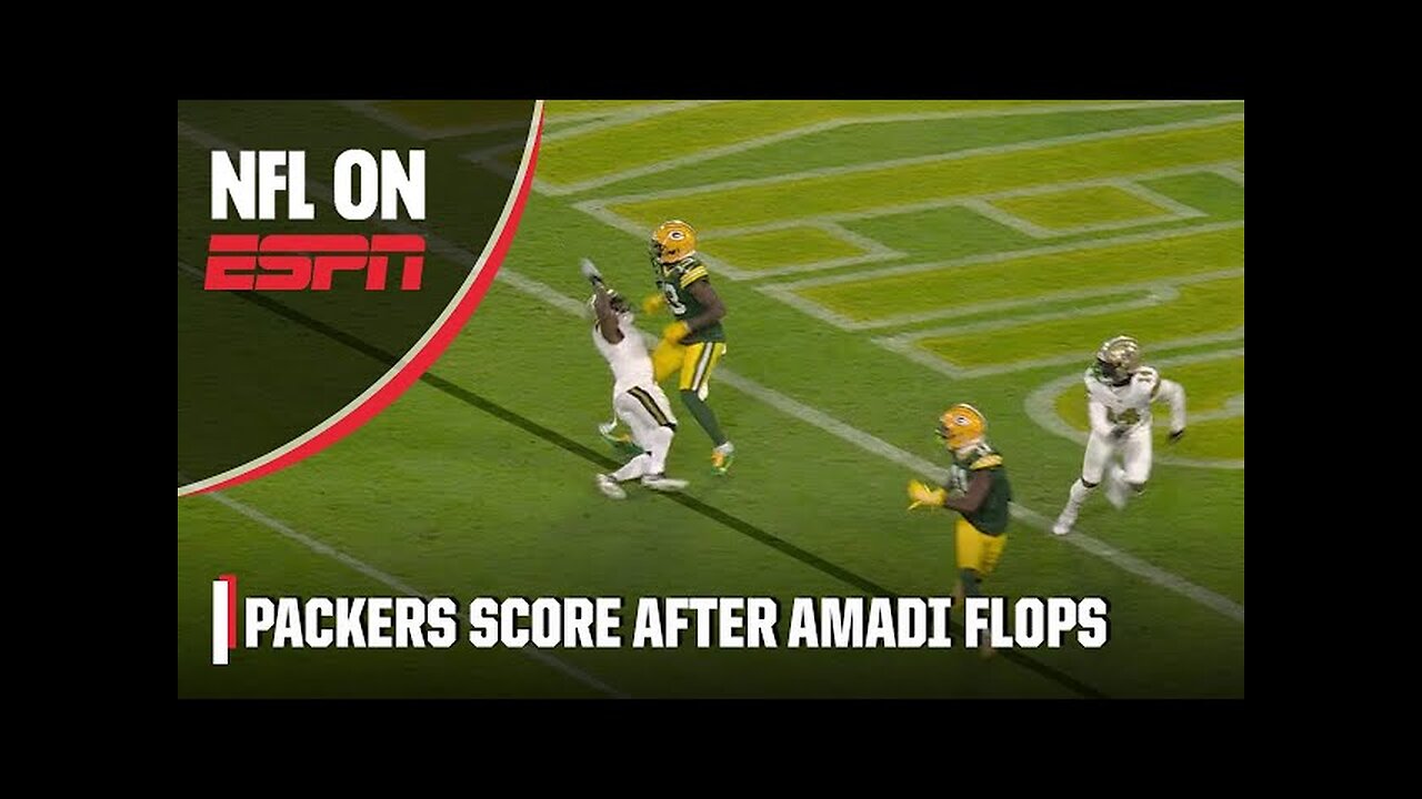 Saints defender flops, leaving Dontayvion Wicks open for Packers TD | NFL on ESPN