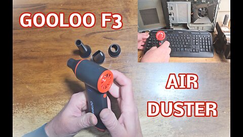 GOOLOO F3 Rechargeable Compressed Air Duster, 3 Gear Blower