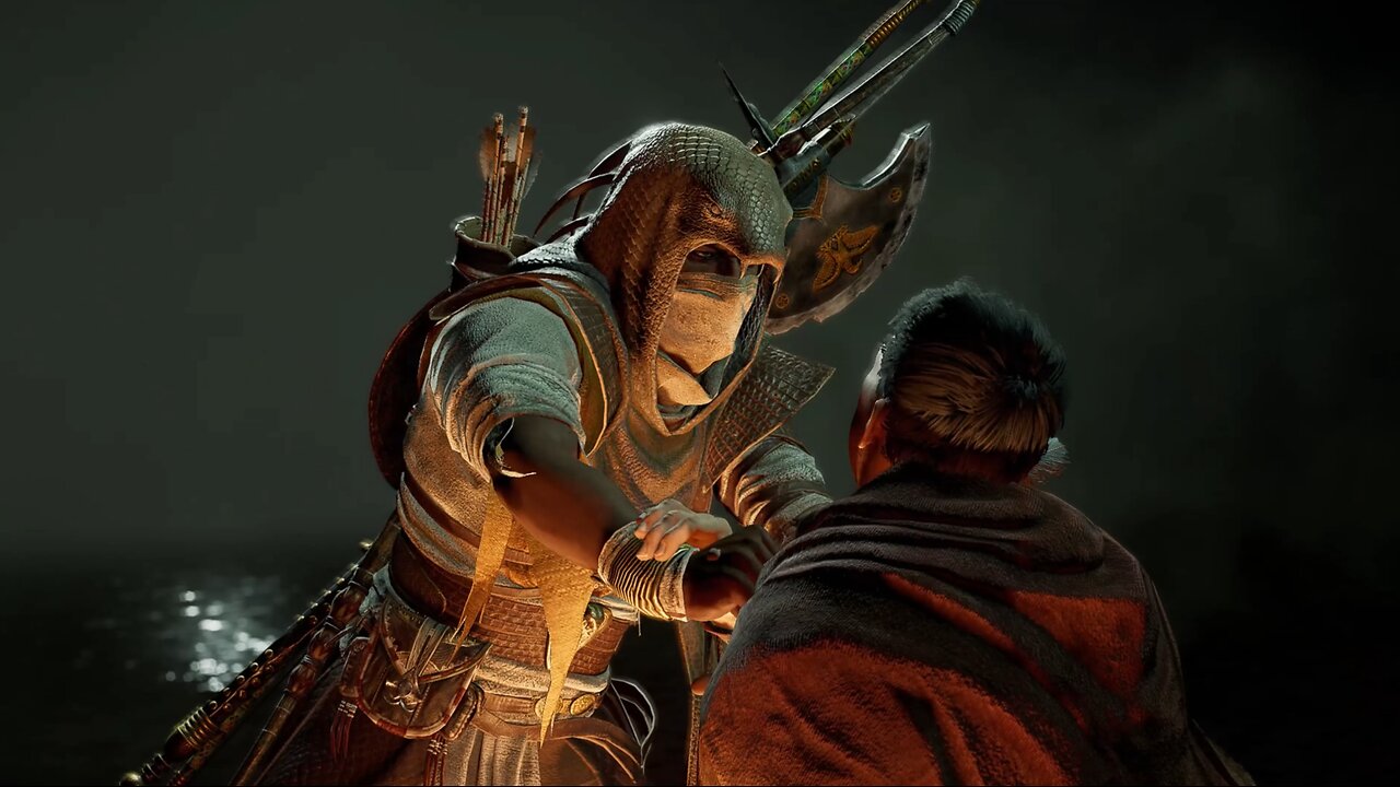 Bayek Killing Flavius Metellus AKA The Lion, Assassin's Creed Origins