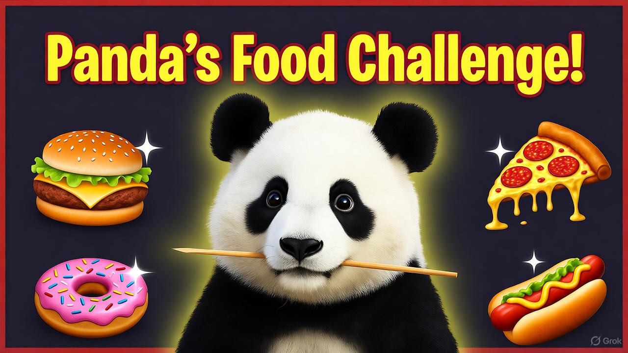 "Panda's Food Challenge! - Epic Eating Adventure"