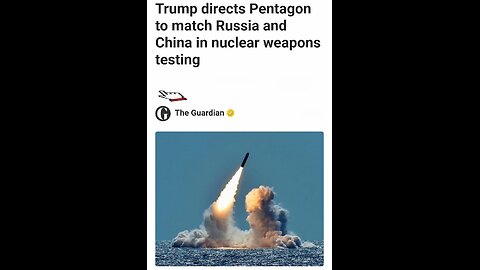 Trump directs Pentagon to increase Nuclear testing