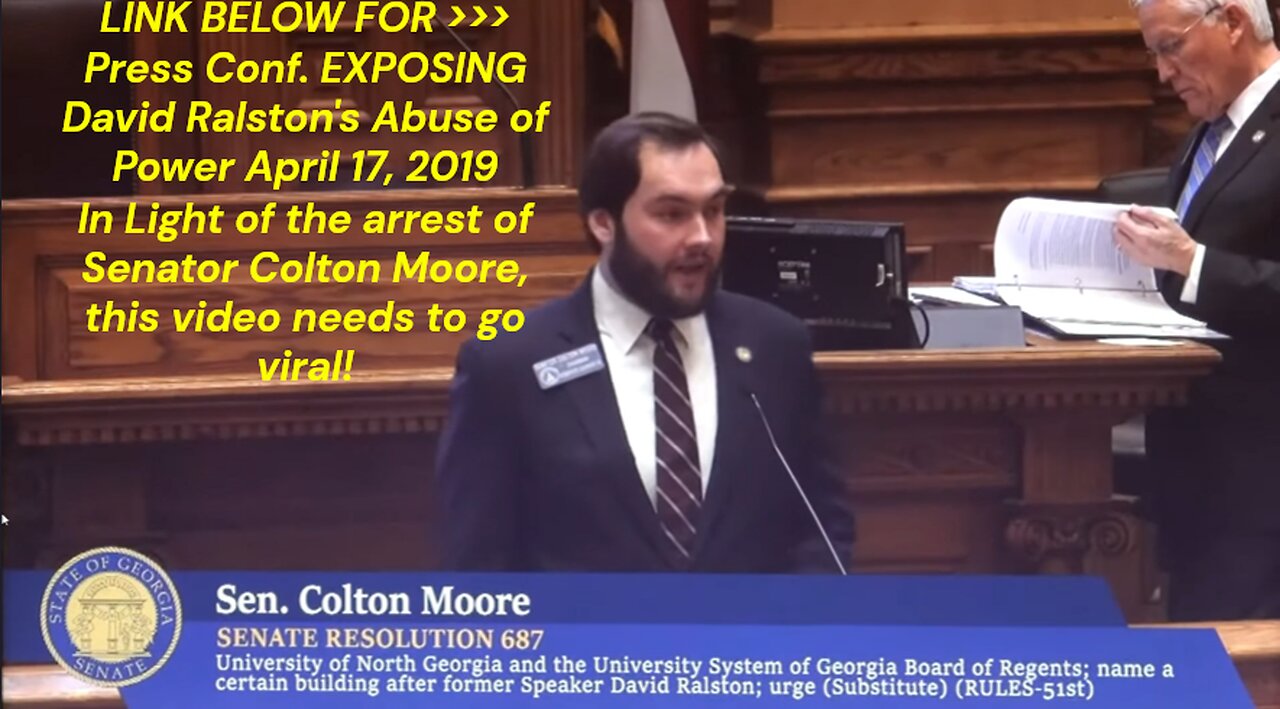 Why The Establishment Doesnt Like GA Sen Colton Moore - TO MUCH DANGEROUS TRUTH SPOKEN