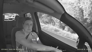 Dashcam Catches Woman Crash Rental Car While Texting
