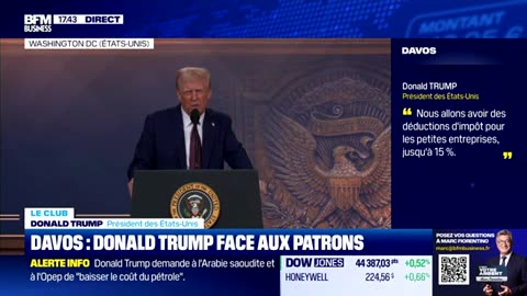 Discours de Donald Trump au forum économique mondial- Traduction FR