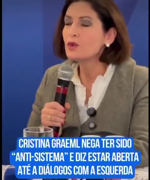 A Cristina graeml é uma puta do sistema: “Eu NUNCA me apresentei como candidata ANTI-SISTEMA. Quem fez isso, foram vocês”