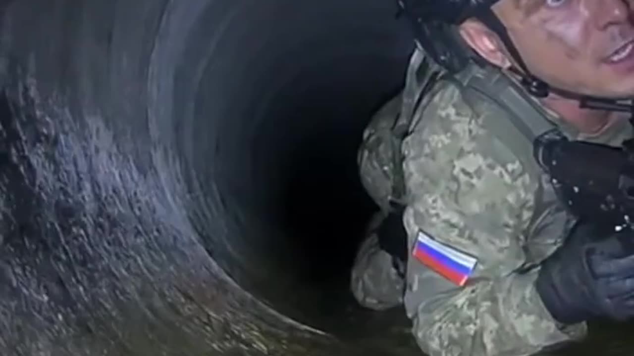 🐗 Russian soldier and a pig at a tunnel beneath Kupyansk.