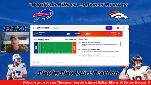#6 Buffalo Bills vs. #1 Denver Broncos AFC DIVISIONAL ROUND LIVE Play by Play & Reaction