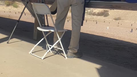Shooting a deer rifle