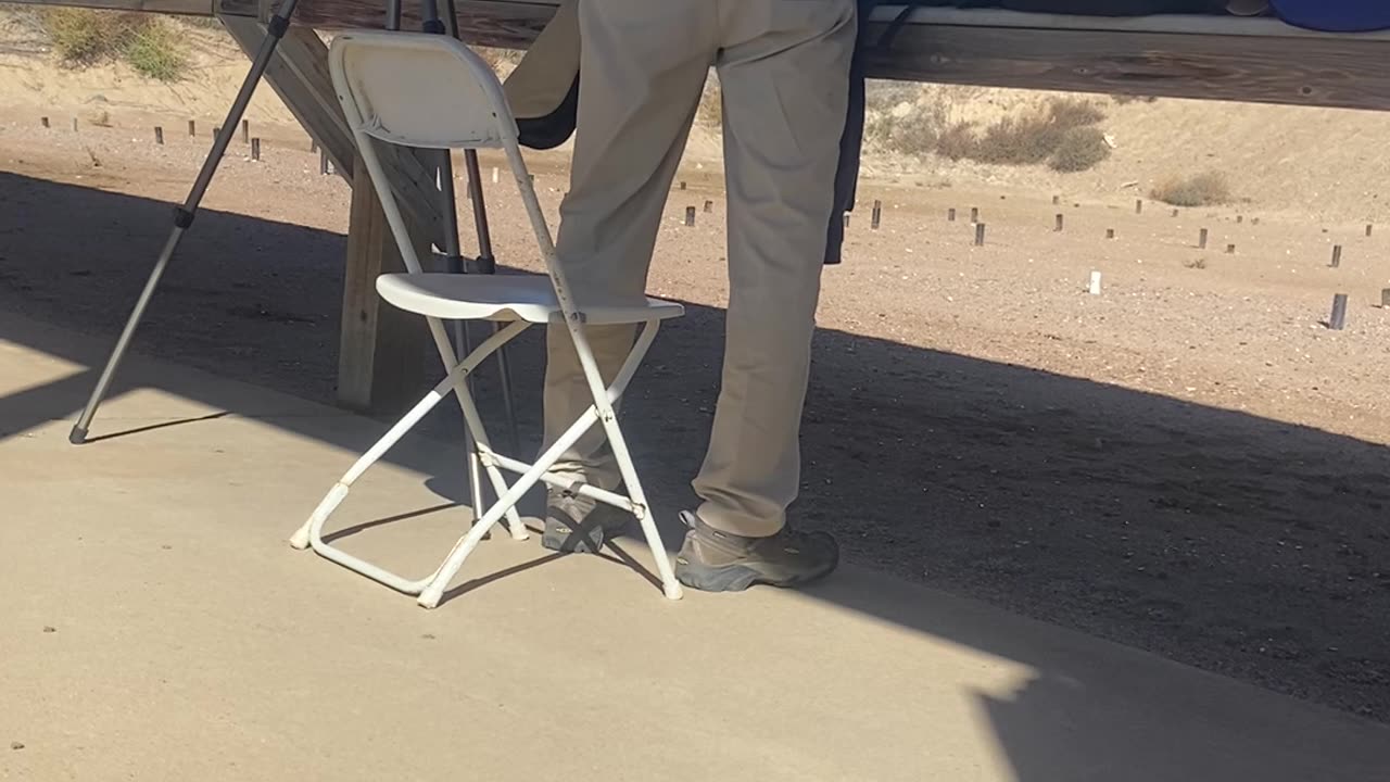 Shooting a deer rifle