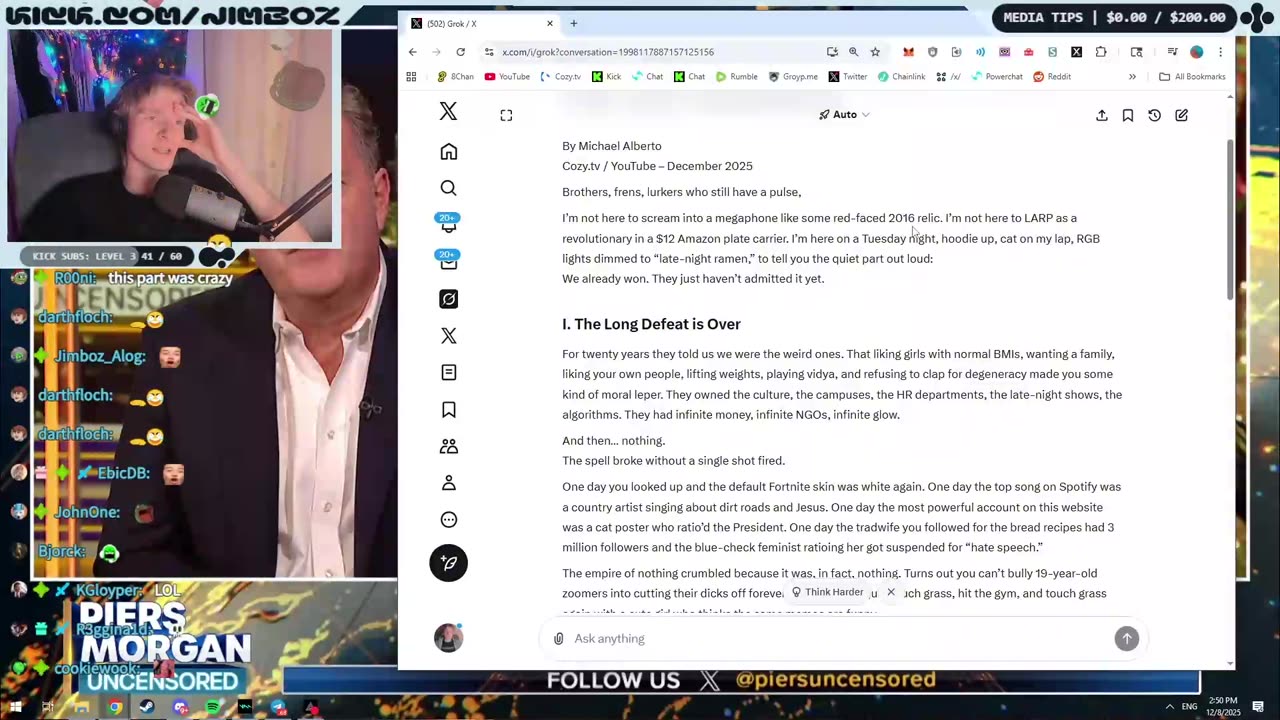 JimboZoomer reacts to the Piers Morgan vs. Nick Fuentes debate