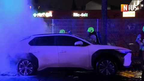 Chaos on the streets of Berlin, Germany as gangs are wreaking havoc on New Year’s Eve.