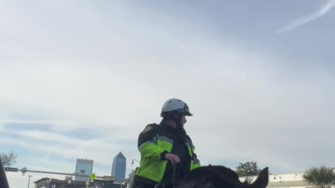 JSO horse officers on patrol downtown