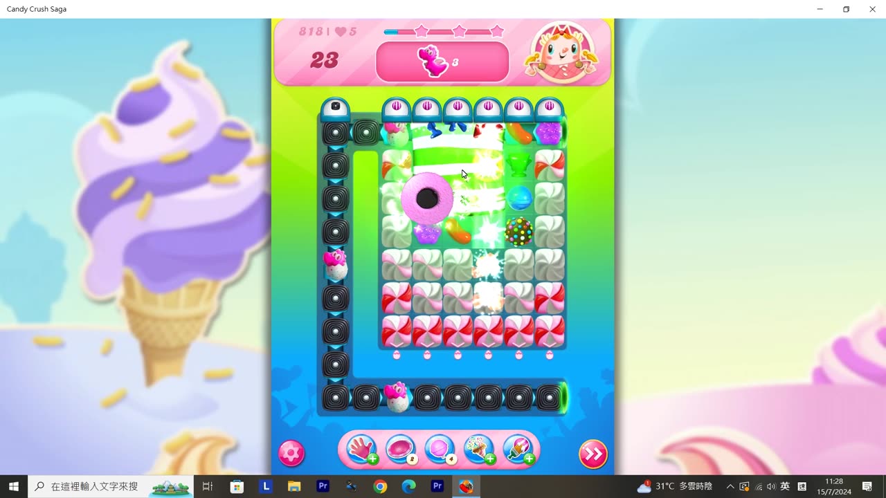 Candy Crush Saga Record (Level 818)