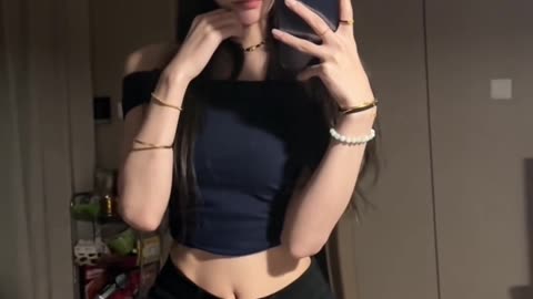 Japanese Jet Black Cropped Tee Pulsating Fit Check Edit - Daily Beauty EP 400