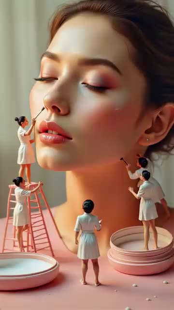 Make-up artists got to work