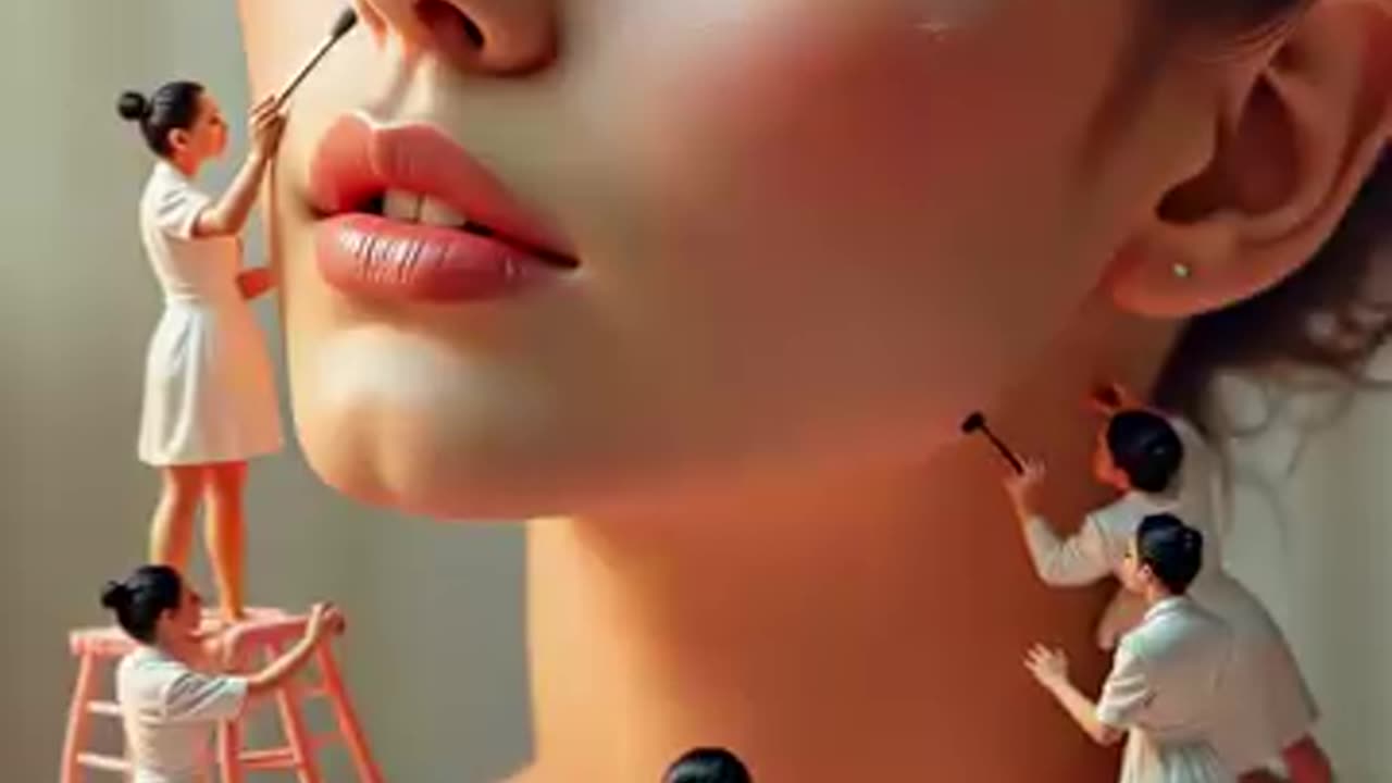 Make-up artists got to work
