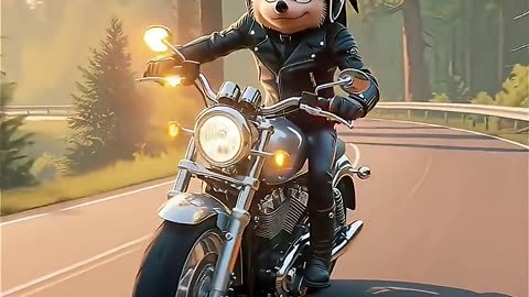 The coolest biker you’ll ever see 🦔🔥