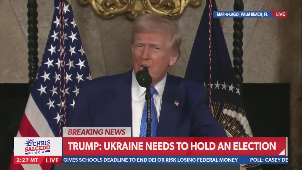 US President Donald J. Trump says Russia could destroy Kiev "very quickly" if it wanted to.