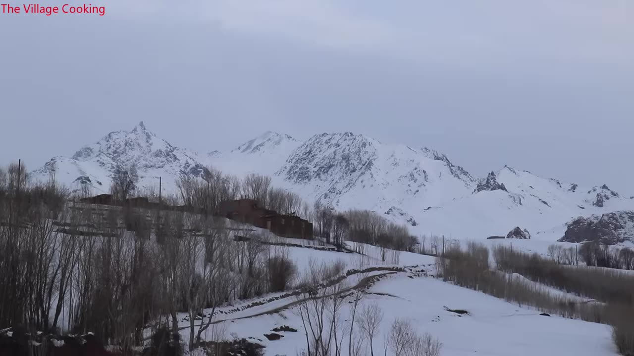 One Day in the Highest mountains Village of Afghanistan -50°C/ Villager Cooking Gizzard Fried Recip