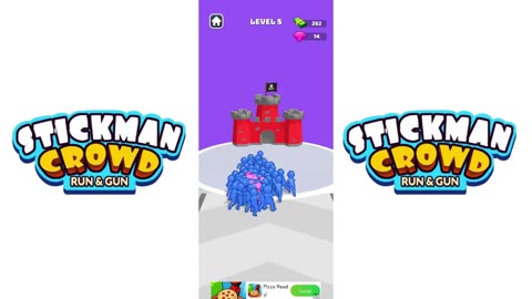 Stickman Crowd Run and Gun