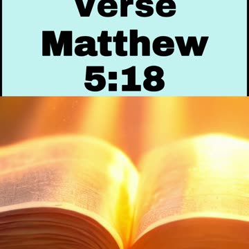Daily Bible Verse - Matthew 5:18