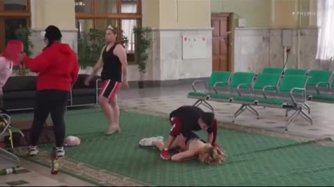A Russian girl trained to fight, bullies all the other girls on a Russian reality show.