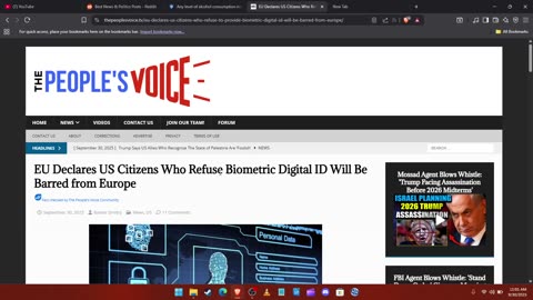 EU TO FULLY ENFORCE DIGITAL ID'S ON AMERICANS BY APRIL 2026 STARTING OCTOBER 2025 #lastdays