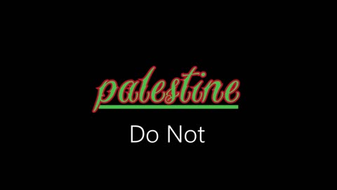 Palestine ¦ Do Not (official audio)